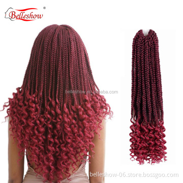 Hot sell wholesale 18inch synthetic hair extensions Senegalese curly twist cheap  new fashion  box  Hair